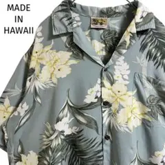 USA ハワイ アロハシャツ レーヨン 開襟 古着 MADE IN HAWAII