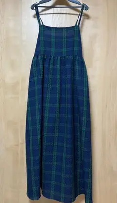 ロングワンピース チェック柄