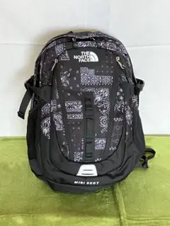 美品！　THE NORTH FACE MINI SHOT バンダナ柄リュック 新品】ザ ノースフェイス ミニショット バンダナ柄 ブラック
