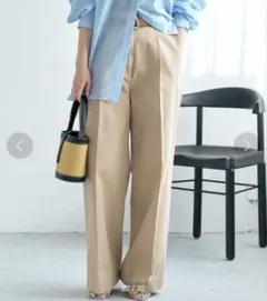 新品タグ付き IENA チノタックワイドパンツ 38