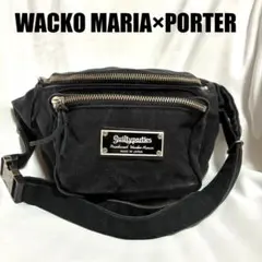 WACKOMARIAワコマリア×ポーターウエストバッグ黒／キムタク着