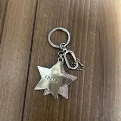 FURLA 星型キーホルダー シルバー ピンク