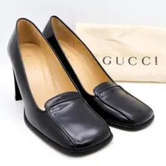 《希少》GUCCI パンプス ブラック ハイヒール エナメルレザー 24.0cm