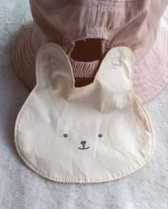 帽子 日よけ うさぎ ピンク キッズ帽子 女の子 48cm