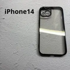 iPhone14 ケース　スケルトン　ブラック