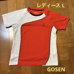 Gosen ゲームシャツ レディースL 赤ホワイト　バドミントン