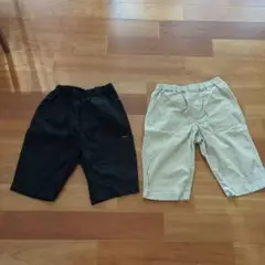 黒ハーフパンツ（新品）&ベージュハーフパンツ セット　150cm