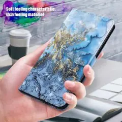 Xperia 5 III　手帳型ケース　3D海柄　高級PUレザー　薄型　カード入