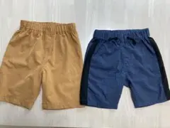 ブラウンとネイビーのパンツ2点セット　95〜100