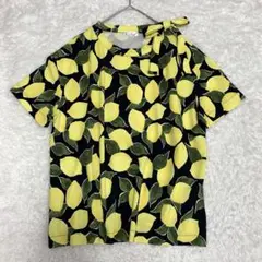 極美品 JUNKO SHIMADA レモン柄 半袖 カットソー 大きいサイズ