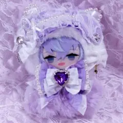 10cm　ぱーぷるねこ　にじぱぺっと　おすわりぬい服　ぬい服