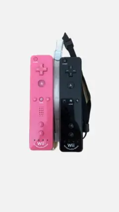 【超美品】Wiiリモコン 2個セット ブラックピンク wiiモーションプラス