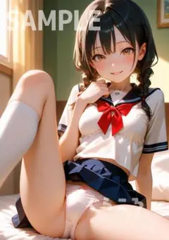 黒髪 美少女 可愛い コスプレ イラスト A4 ポスター M181:ぐらころ