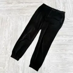 ユニクロ【M】ストレッチジョーカーパンツ ウエストゴム 紐つき 裾ゴム 黒