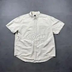 OLD GAP LINEN shirt S/S リネン シャツ XL 古着