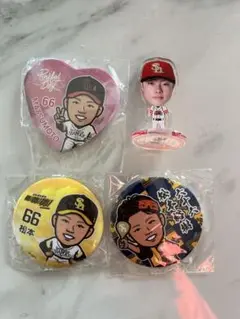 松本選手 アクリルスタンド&缶バッジセット ソフトバンクホークス