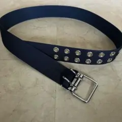 二つ穴ナイロンベルト ネイビー 新品未使用