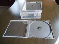 [受皿 黒] 10mm CD 空ケース 8枚 セット