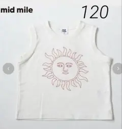 新品⭐️しまむら／mid mile／むくぞー／タンクトップ／太陽し刺繍／120