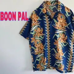 BOON PAL ブーンパル ユリ 百合柄 オープンカラー アロハシャツ