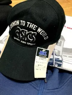 90s アシックス6パネルCAP dead stock asics