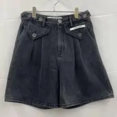 kimhekim デニム ハーフパンツ ブラック