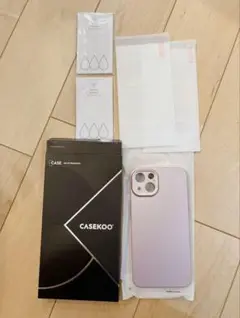 iPhone13 ケース&フィルム2枚　ピンク