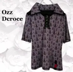 『OZZ ONESTE 』ポロシャツ 【F】赤紫 ロック ドクロ ゴス パンク