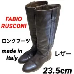 ✨完売モデル✨ファビオルスコーニ✨レザーロングブーツ ダークブラウン イタリア製