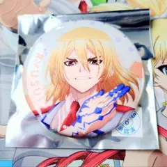 Dr.stone でんきの科学館　ホワイトラメ缶バッジ　七海龍水　1点