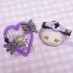 B8 デコケース トレカケース ヘッドドレス おまんじゅう リボン セット