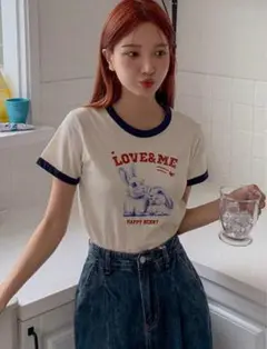 SHEIN ウサギ Tシャツ 半袖