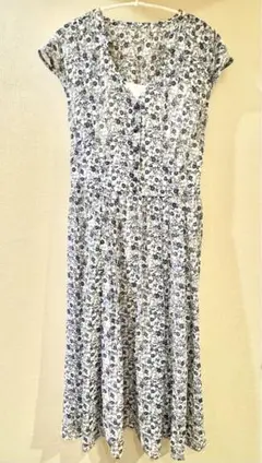 新品未使用 マイストラーダ Mystrada 花柄 ワンピース ネイビー
