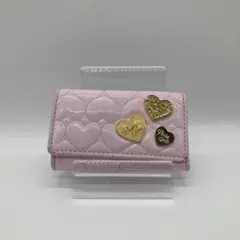 Pinky Girls ピンク ハート型キルティング キーケース