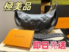 LOUIS VUITTON 極美品ブラックレザー ショルダーバッグ