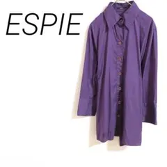 ESPIE パープル 長袖 チュニックシャツ　M 伸縮性