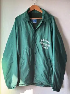 USA製 Champion コーチジャケット グリーン バンド ジャケット