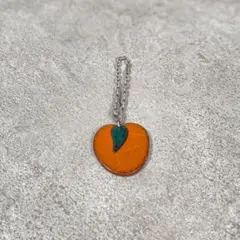 Hermes エルメス キーホルダー オレンジ チャーム フルーツ レザー 銀
