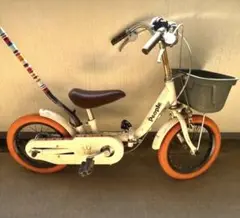 people子供用自転車 ホワイト ブラウンレザー調 people子供用自転車 ホワイト ブラウンレザー調