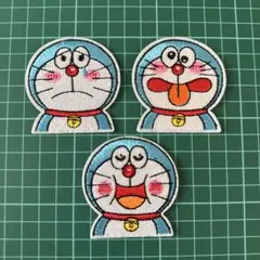 ドラえもんかわいいワッペン　刺繍アイロン3枚セット②