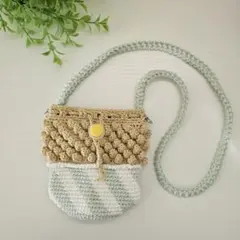 ハンドメイド　ポップコーン巾着　ショルダーバッグ　2way【2】