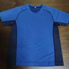 ユニクロ青色 半袖 Tシャツ ポリエステル140