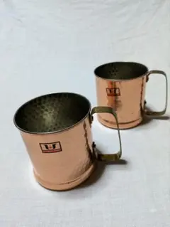 マグカップ　２個　銅製　燕三条　キャンプ　BBQ コーヒー　ビール　copper