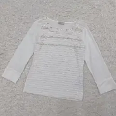 AUSTIN REED♡オースチンリード　ビジュー　パール　フリル　トップス