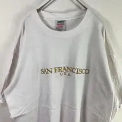 90s USA製 san francisco 刺繍 Tシャツ シングルステッチ
