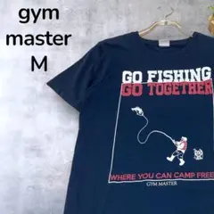【人気】gym master 半袖Tシャツ M デザインプリント ネイビー