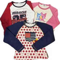 Tシャツ3枚セット POPONPOP140 MULTIPALS140と150