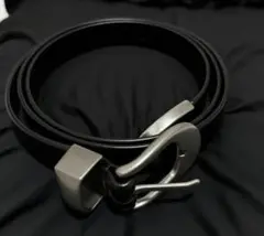 M80 OUR LEGACY BELT 2CM BLACK LEATHER