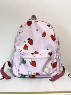 ハッカキッズ　イチゴ柄 ピンク リュック　Ｍサイズ