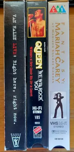 クイーン・ヴァン・ヘイレン他洋楽VHSビデオ3本セット バラ売り可(応相談)